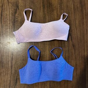 Aerie SMOOTHEZ Bralette Lot 2 Medium Blue Purple Wireless Bras